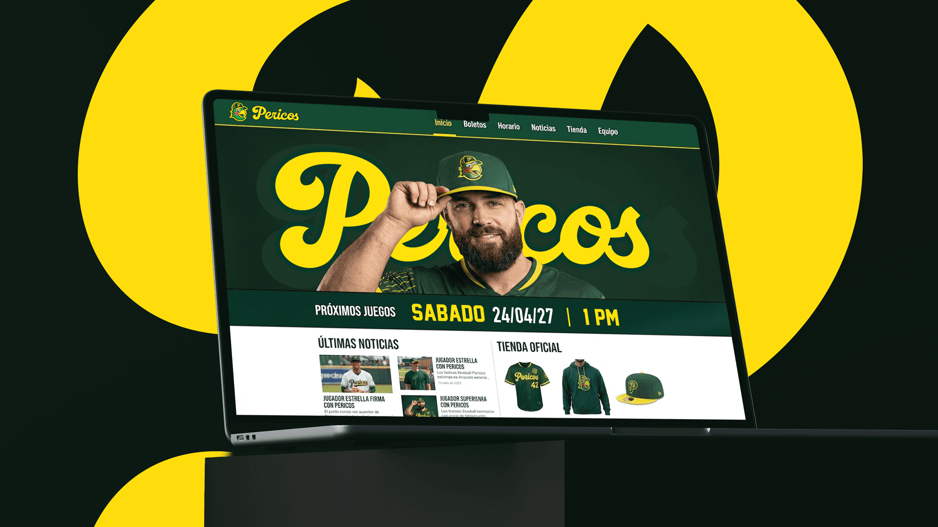 Diseño corporativo de boletos y pases de acceso VIP para los juegos de Pericos