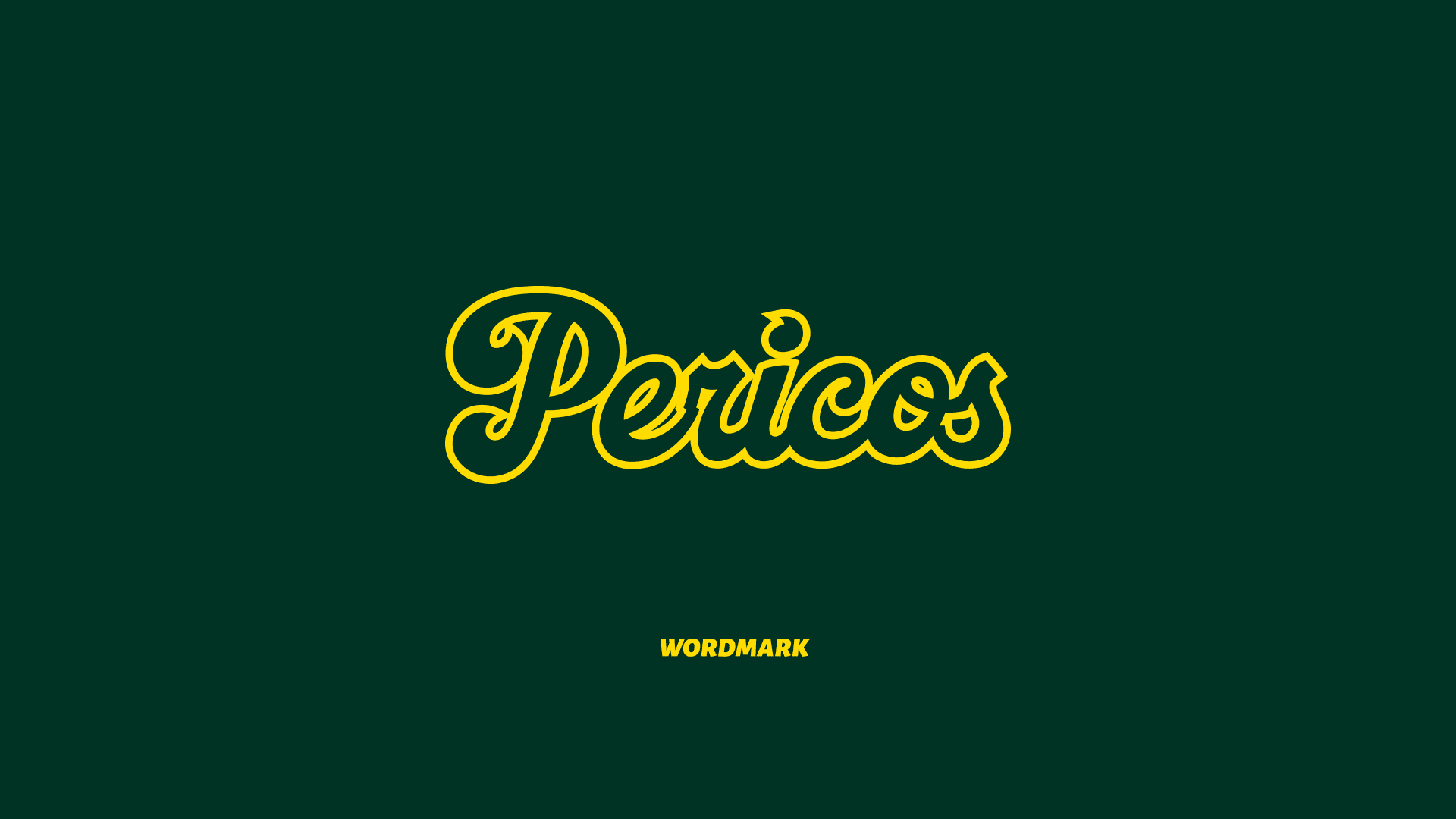 Diseño de logotipo tipográfico principal (Wordmark) para la identidad del club de béisbol
