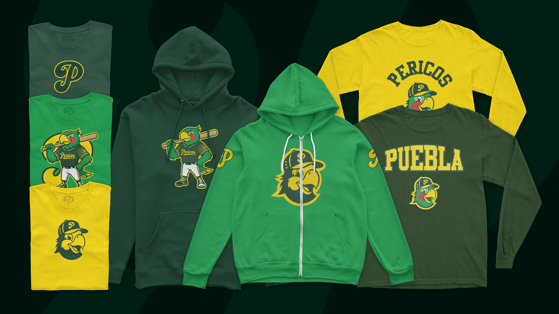 Colección de merchandising, sudaderas y playeras lifestyle para fans de Pericos de Puebla